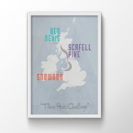 Three Peaks Map Print