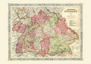 Vintage Johnsons Map of Germany No 3