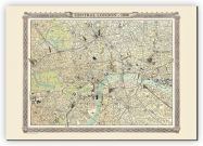 Large Vintage London Map from the Royal Atlas 1898 (Canvas)