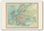 Medium Vintage Political Europe Map 1922 (Canvas)