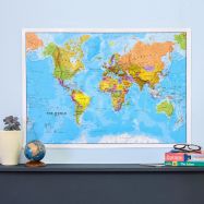 Medium World Wall Map Political (Paper Single Side Lamination)