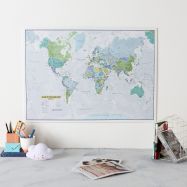 Glow in the Dark World Map (Silk Art Paper - Pack of 2)
