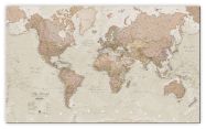 Huge Antique World Map (Rolled Canvas - No Frame)