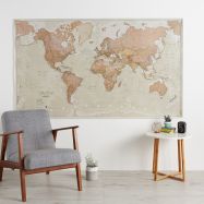 Huge Antique World Map (Laminated)