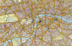 Medium A-Z Canvas London Street Map (Rolled Canvas - No Frame)