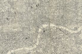 Large A-Z Historical Canvas Map Central London (Rolled Canvas - No Frame)