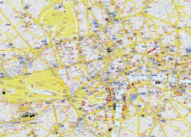 Small A-Z Visitors' Map London (Rolled Canvas - No Frame)