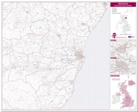 Aberdeen Postcode Sector Map (Pinboard)