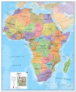 Large Africa Wall Map Political (Pinboard)