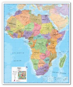 Large Africa Wall Map Political (Canvas)