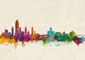 Albany New York Watercolour Skyline
