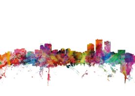 Anchorage Watercolour Skyline