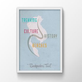 Backpacking South East Asia Map Print