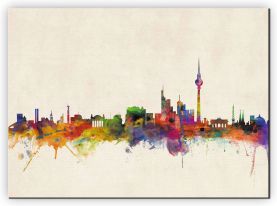 Extra Small Berlin City Skyline (Canvas)