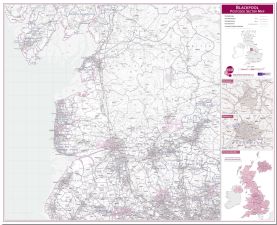 Blackpool Postcode Sector Map (Pinboard)