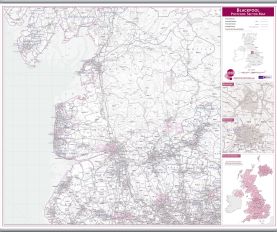 Blackpool Postcode Sector Map (Hanging bars)
