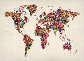 Butterflies Map of the World