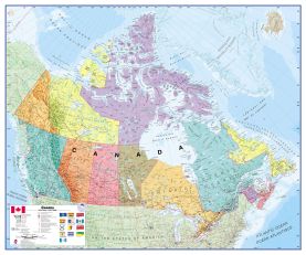Canada Wall Map Political
