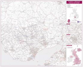 Cardiff and Swansea Postcode Sector Map