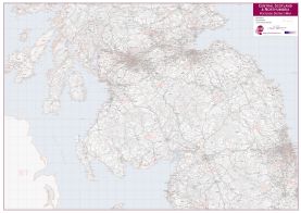 Central Scotland and Northumbria Postcode District Map