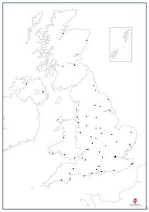 Deskmap - UK Outline A3, pack of ten (Deskmap)