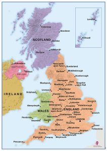 Deskmap - UK political A3, pack of ten (Deskmap)