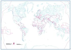 Deskmap - World Outline A3, pack of ten (Deskmap)