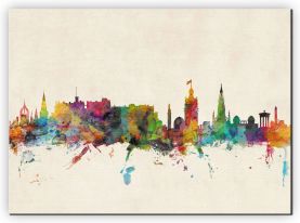 Extra Small Edinburgh City Skyline (Canvas)
