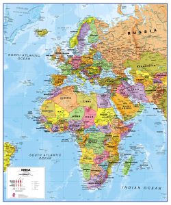 Europe Middle East Africa (EMEA) Political Map