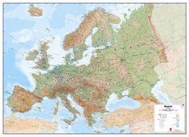 Europe Wall Map Physical