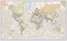 Giant World Map Mural - Classic (Mural)