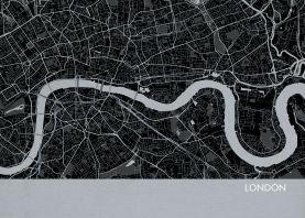 London City Street Map Print Charcoal