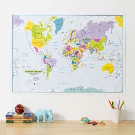 Glow in the Dark Children's World Map