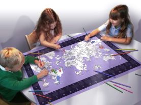 Mythical Monster Doodle World Map (Paper)