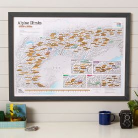 Scratch Off Alpine Climbs Print