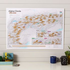 Scratch Off Alpine Climbs Print (Silk Art Paper)