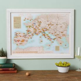 Scratch Off European Wine Print