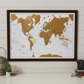Scratch the World�� - Italian Language (Pinboard & wood frame - Black)