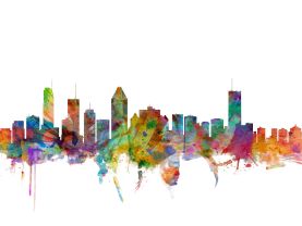 Montreal Watercolour Skyline