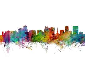 Orlando Florida Watercolour Skyline