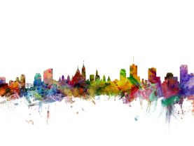 Ottawa Canada Watercolour Skyline