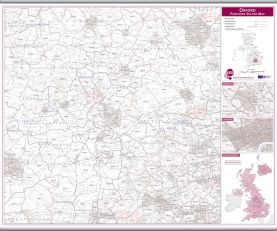 Oxford Postcode Sector Map (Hanging bars)