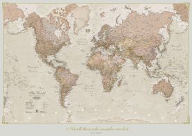 Small Personalised Antique World Map (Paper)