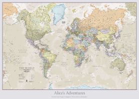 Small Personalised Classic World Map (Paper)