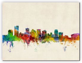 Extra Small Phoenix Arizona Watercolour Skyline (Canvas)