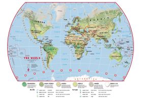 Primary World Wall Map Environmental