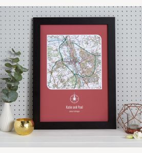 Personalised Postcode Map Print