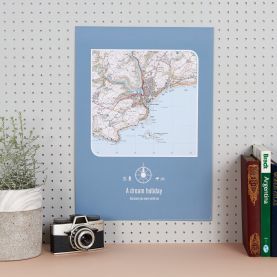 Personalised Postcode Map Print - (Matt Art Paper)