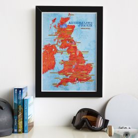 Scratch Off Adrenaline Junkie Print (Pinboard & wood frame - Black)