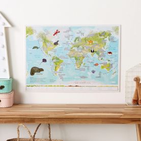 Scratch Off Kids Animals of the World Print